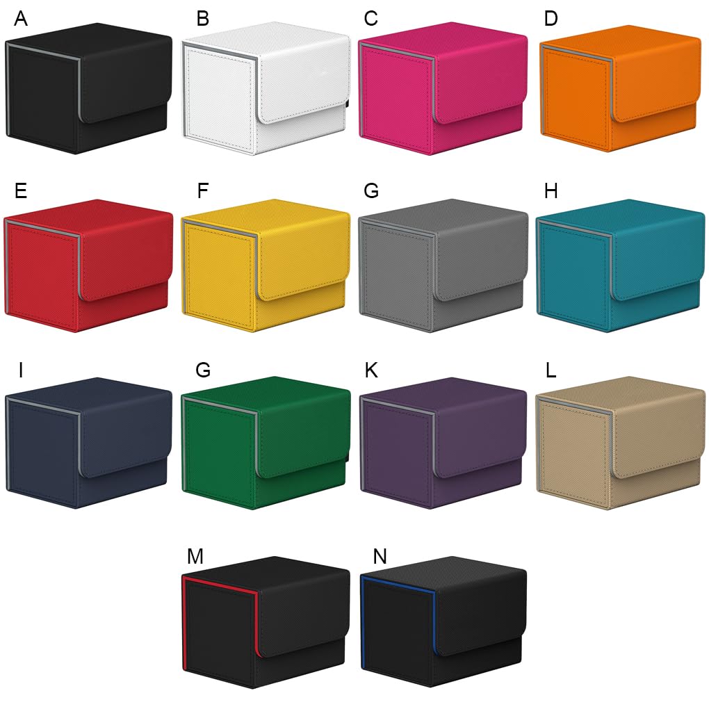 10 Set Sammelkarten-Aufbewahrungsbox mit Deckelhalter, große Kapazität, tragbarer Organizer, Gaming-Sammelkoffer, Behälter, Erwachsene, Rot