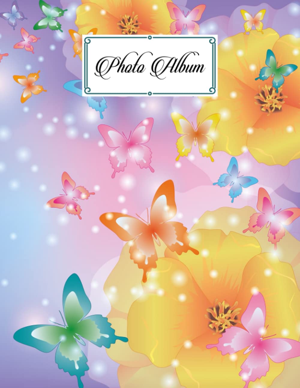 Photo Album: Album, Large Photo Albums with Writing Space Memo, Extra Large Capacity Picture Album, Family, Baby, Wedding, Travel Photo Book, 120 Pages | Butterflys Cover by Eckehard Blank