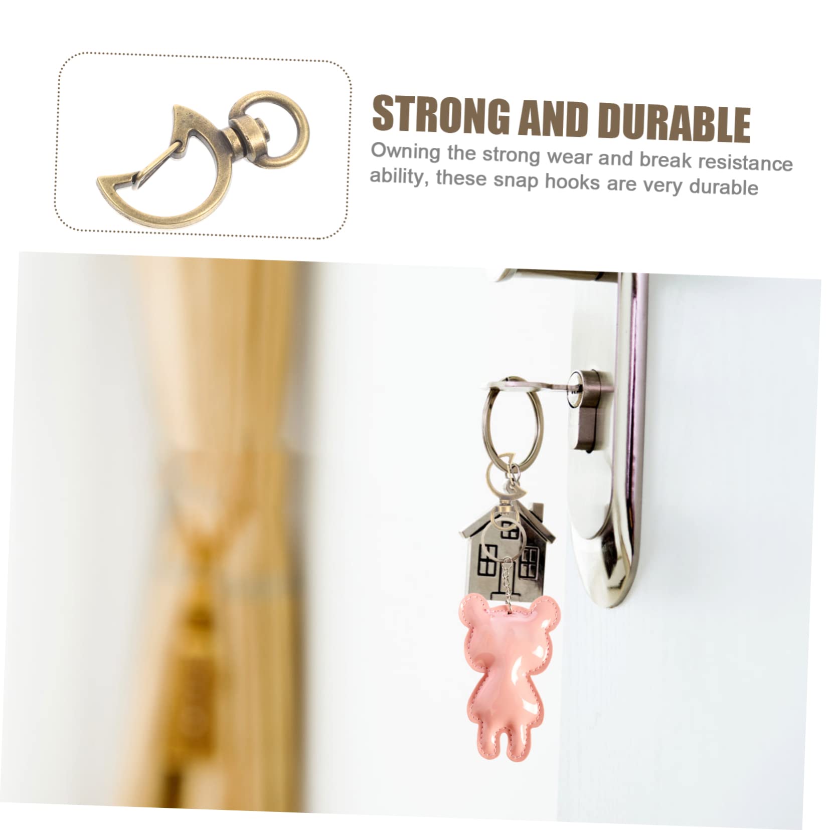 ARTIBETTER 5 Set Portachiavi Con Moschettone Girevole Per Fai Da Te Accessori Ciondolo Per Borse E Crafting Resistente E Pratico Non Deforma Per Creazioni Uniche 10 Pezzi*5