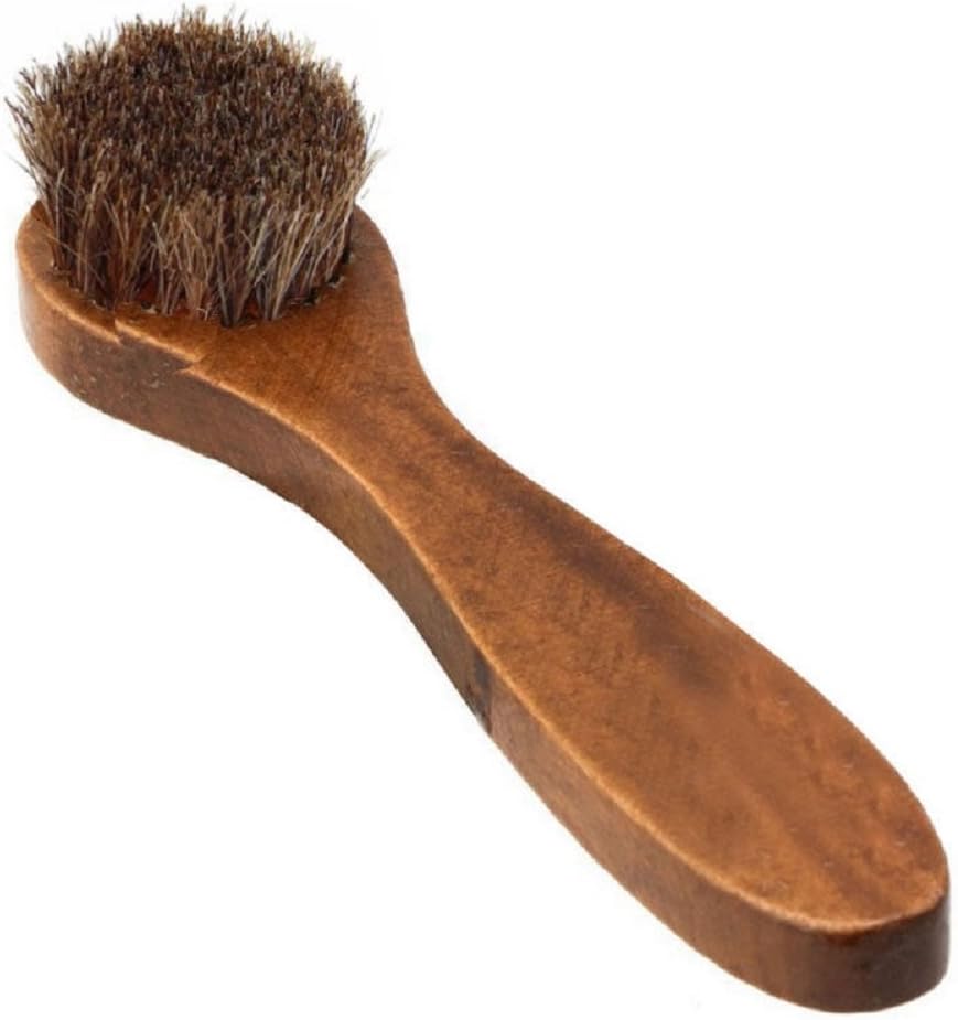 100% Horse Hair Welt Dauber Shoe Brush (Black)