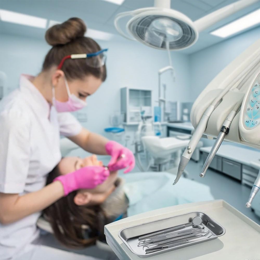 LATRAT 4 Stück Edelstahl Rechteckig Laborschalen, Edelstahl Schale Rechteckig Tablett Laborschalen Klein Für Labor Servierplatten Laborgeräte Laborwerkzeuge