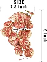 Vista 2 de Paquete de 2 plantas falsas de reptiles para terrario, accesorios de tanque de serpientes, decoración de hábitat, plantas colgantes artificiales