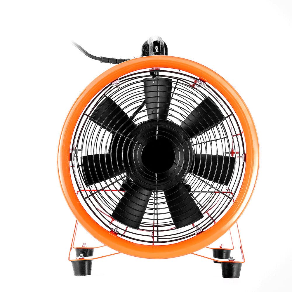 Ventilateur axial 220 V 320 W - Portable - Ventilateur industriel - Vitesse de rotation 2800 tr/min - Livraison d'air 43 m³/min - Avec tuyau de 10 m - Pour la fabrication automobile, l'usine de