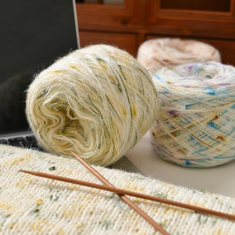 Hilo de mohair para tejer chaquetas caladas y bufandas de invierno 3