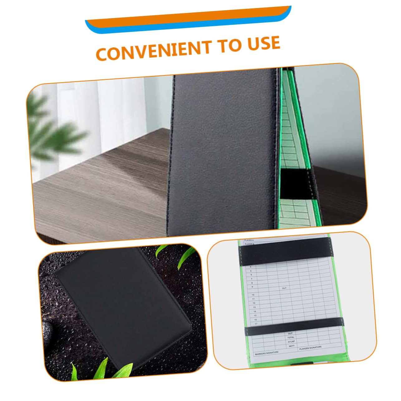 ifundom Cuaderno de Puntuación Profesional y Portátil Funda de PU Compatible con Tarjetas de Puntuación Protección contra Agua y Arañazos