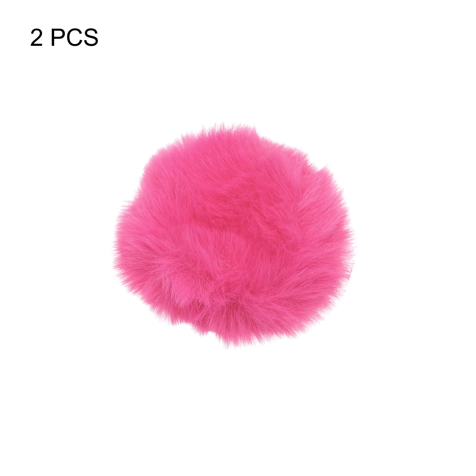 PATIKIL Furry Microphone Windscreen 25mm x 56mm Mic Cover Windshield for Indoor Outdoor Microphone Fuchsia 2 Pack - Image 3