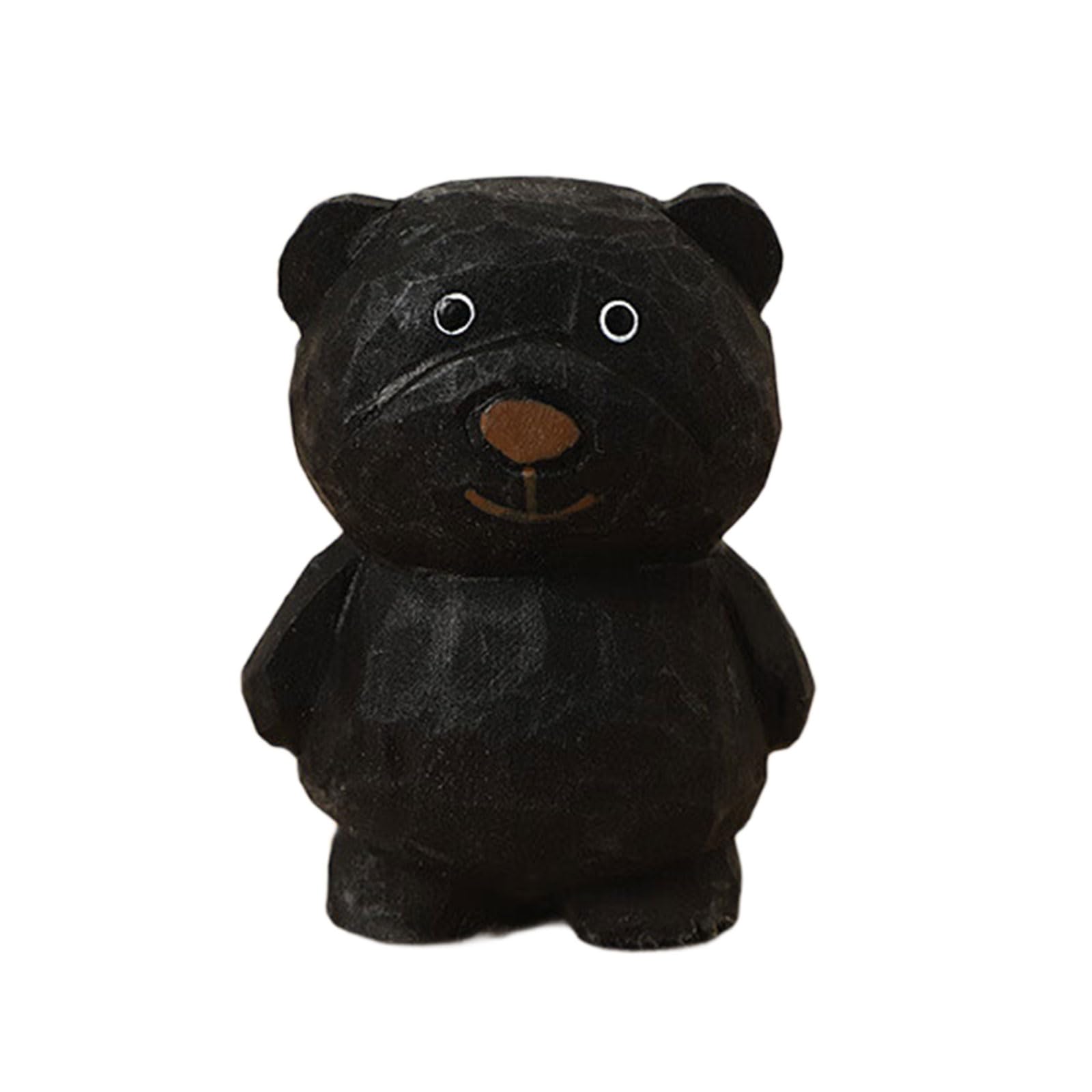 Shunzhong Black Bear Sculpture Home Decoration Art Living Room Bedroom Size Artisanal Bear Carving Gift