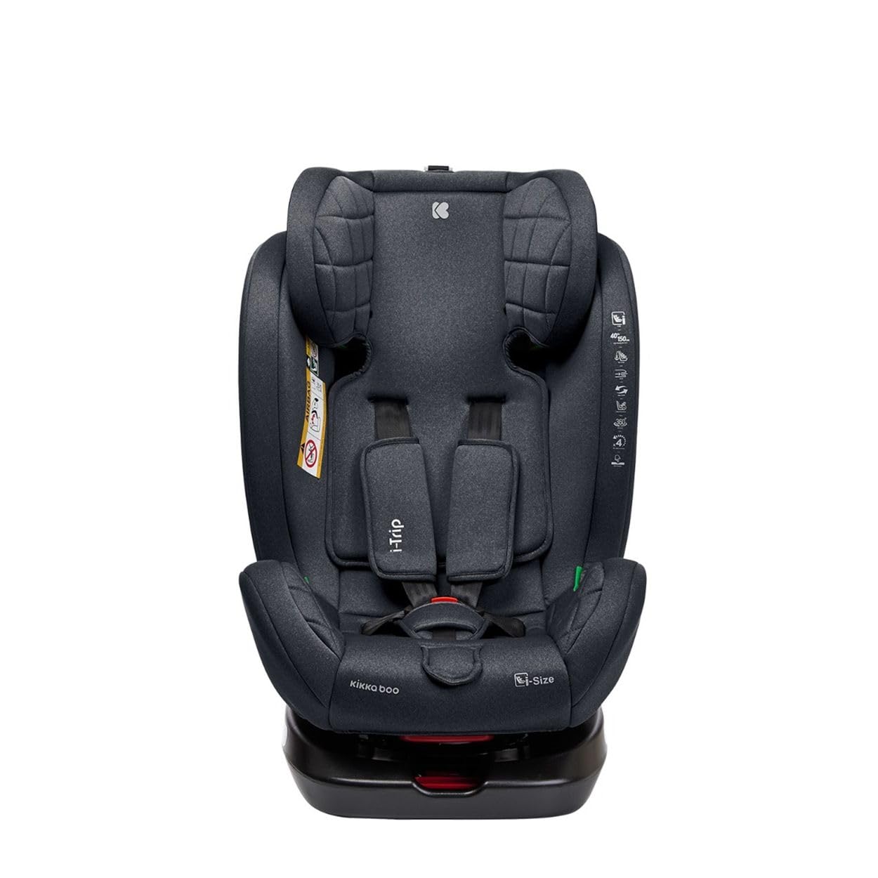 Kikkaboo Kindersitz i-Trip i-Size (40-150 cm) Gruppe 0+/1/2/3 verstellbar Isofix grau