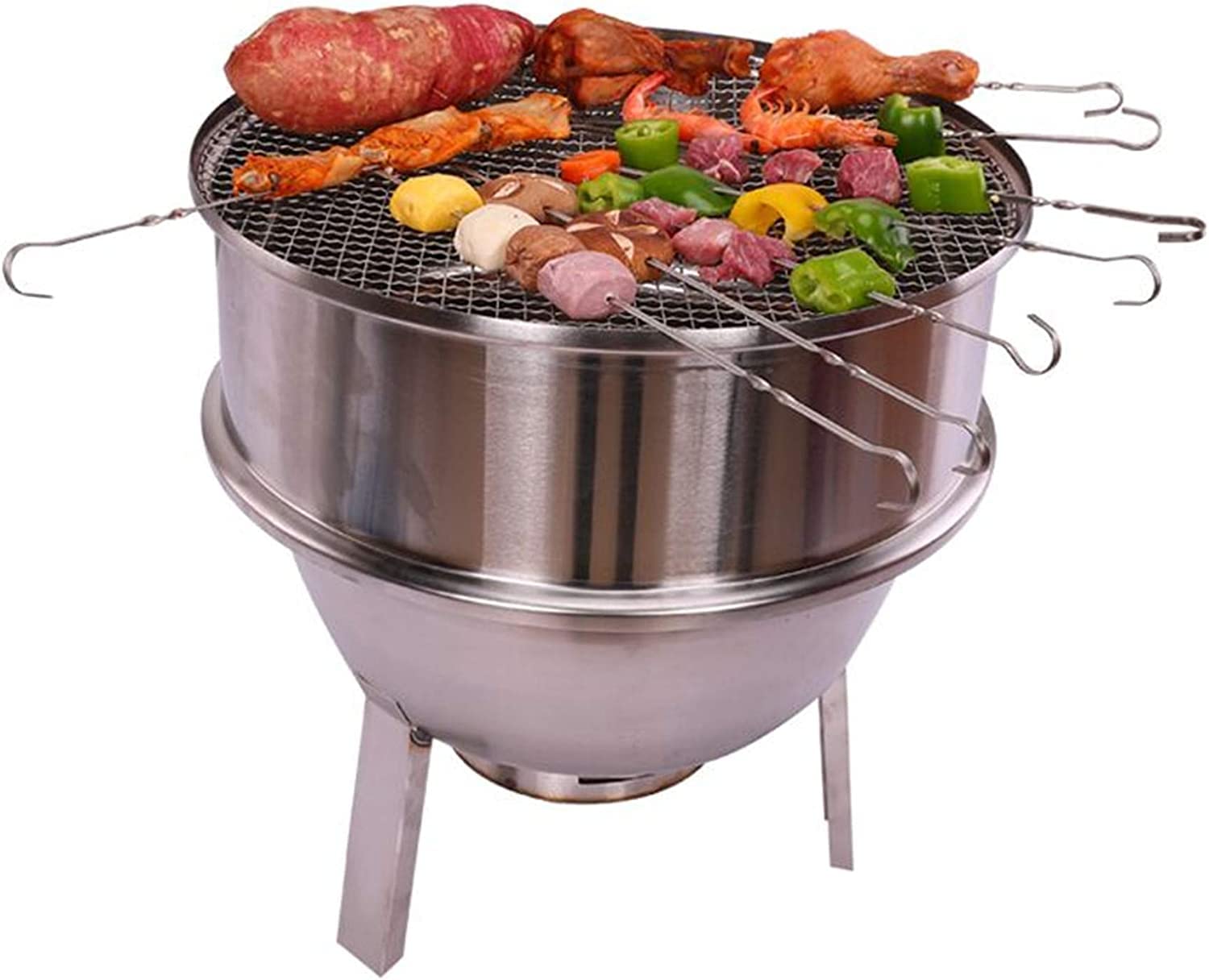 Certyfikat bezpieczeństwa Zdejmowany grill Grill ze stali nierdzewnej wielowarstwowe grille węglowe wędzarnia na zewnątrz grill na piknik ogród taras kemping podróż