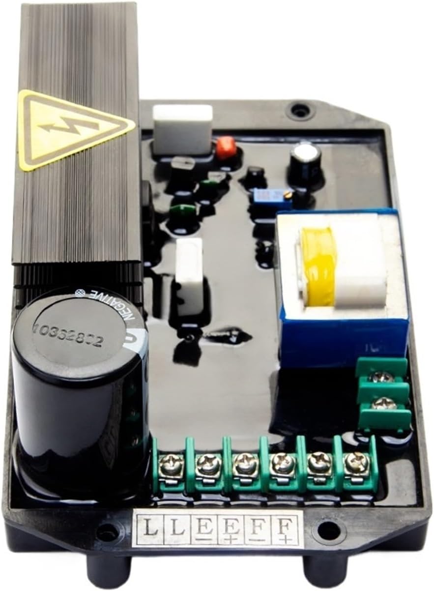 Close-up of terminal block connections on LCWLYOBM 20kW AVR