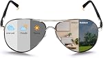 ROCKNIGHT Polarized Aviator Sunglasses for Men Women UV400 Metal Frame Flat Top Driving Outdoor Shades Lightweight 58mm