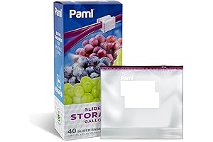 PAMI Gallon Bags Slider: 40-Piece Leakproof Food Storage Solution