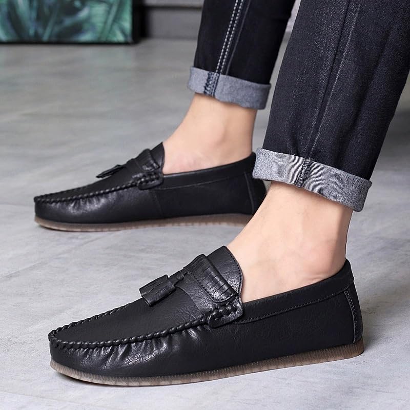Slip On Loafers Round Toe Driving Outdoor Mens Pu Leather Slip On Lightweight Construction2
