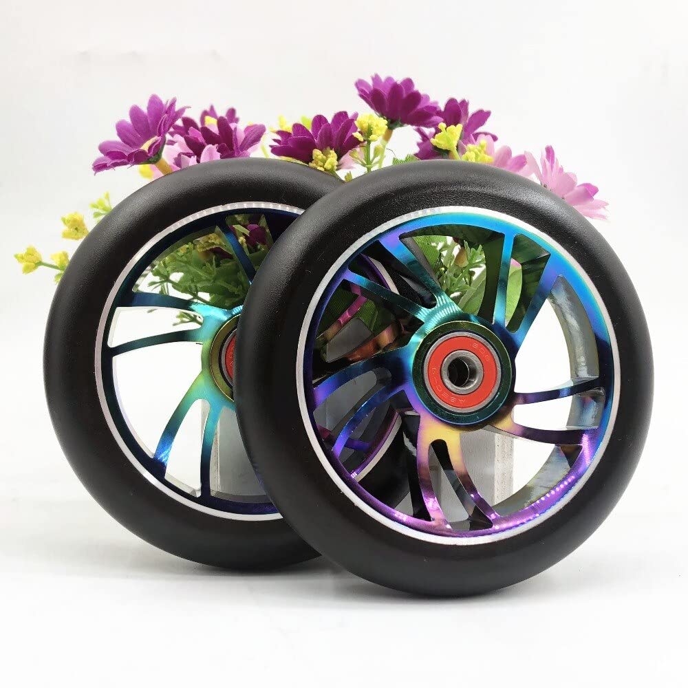 2 Roues Trottinette Freestyle 100mm Alliage Aluminium ABEC-9 - CLKE Pro Stunt Colorées