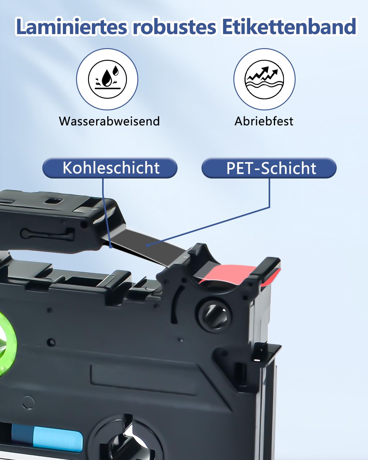 Cruxer 20er-Pack Kompatibel mit P-touch TZe-431 TZe431 12 mm Laminiertes Etikettenband, Schwarz auf Rot, Ersatz für Ptouch PT-H110 H100 H105 P300BT E110 D200 D210 D400 1230PC H200 Etikettendrucker