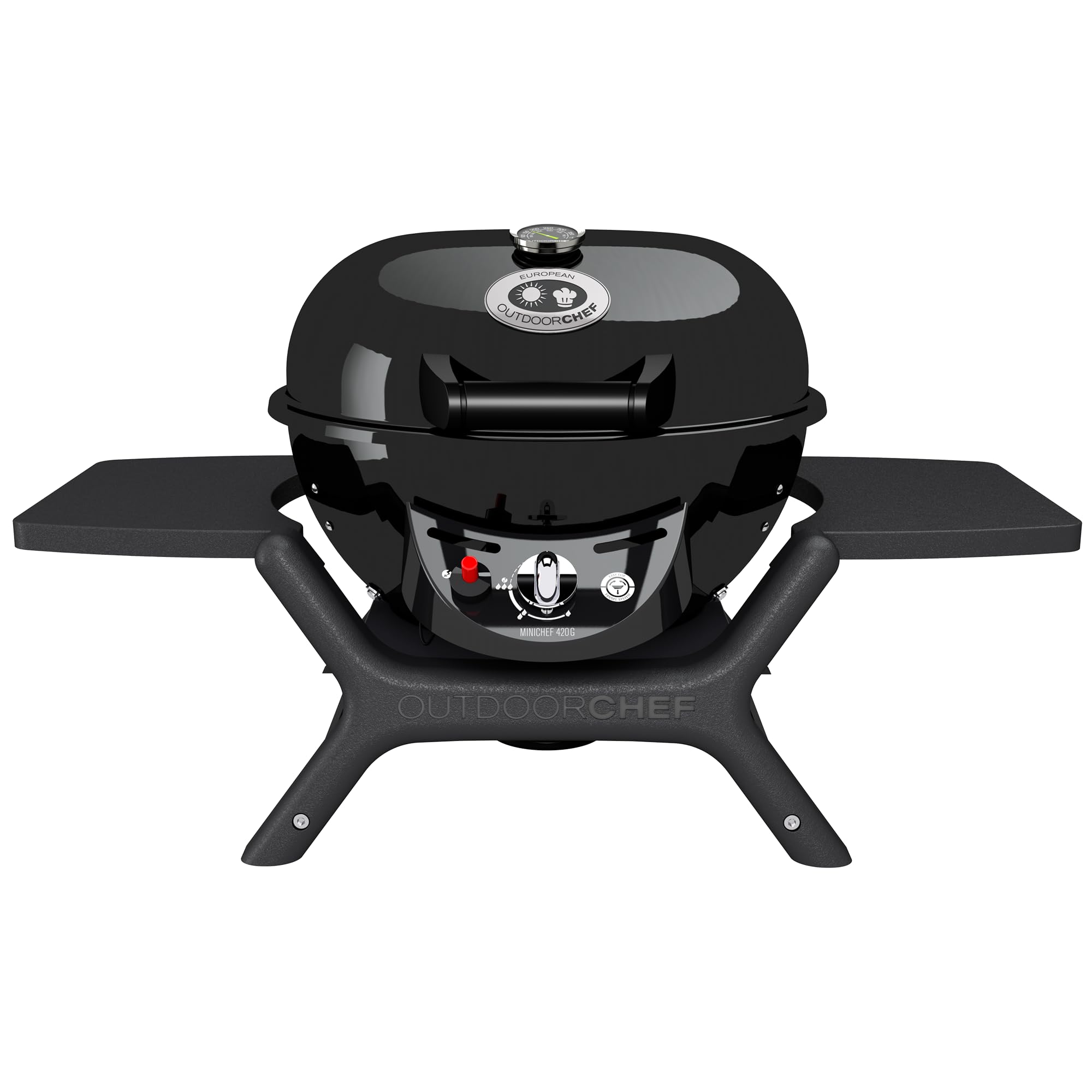 Outdoorchef 18.128.05 Barbecue a Gas, Diametro 39.5 cm, Nero