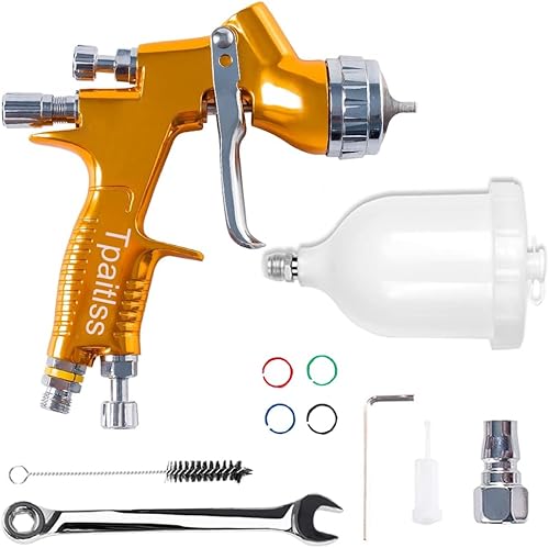Kit de pistola pulverizadora de pintura para carrocería automotriz hvlp, pistola pulverizadora de aire para pintura de autos, kit de pintura por