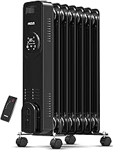 PROUS Radiator Heater, Oil Filled Heaters for Indoor Use with Remote, 1500W Space Heater with Thermostat, Eco Mode, 1-24H Timer, Quiet Heating, Portable Electric Heater for Room Home Bedroom Office