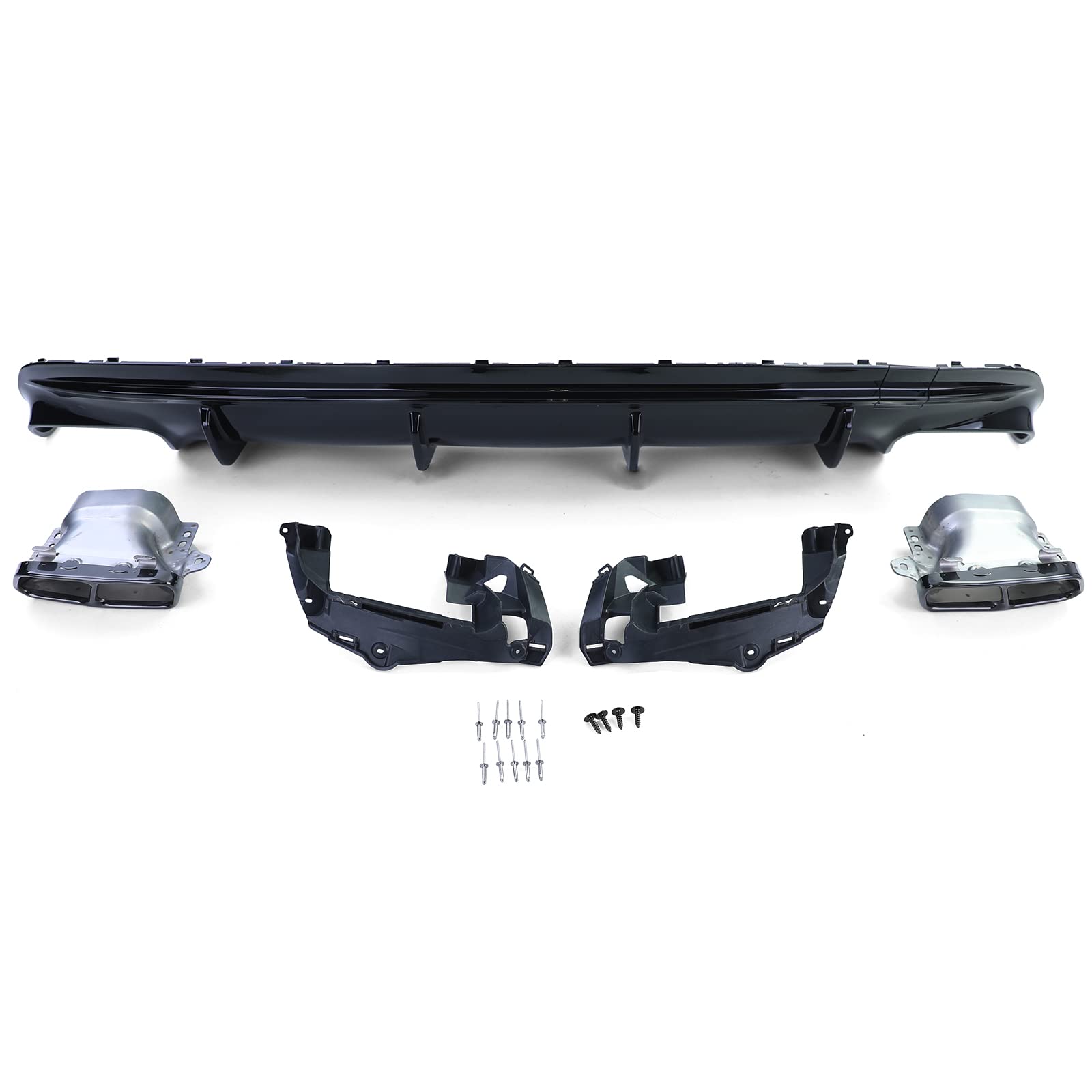 Sport Heck Diffusor mit schwarzen Endrohren für Mercedes CLA C117 13-19