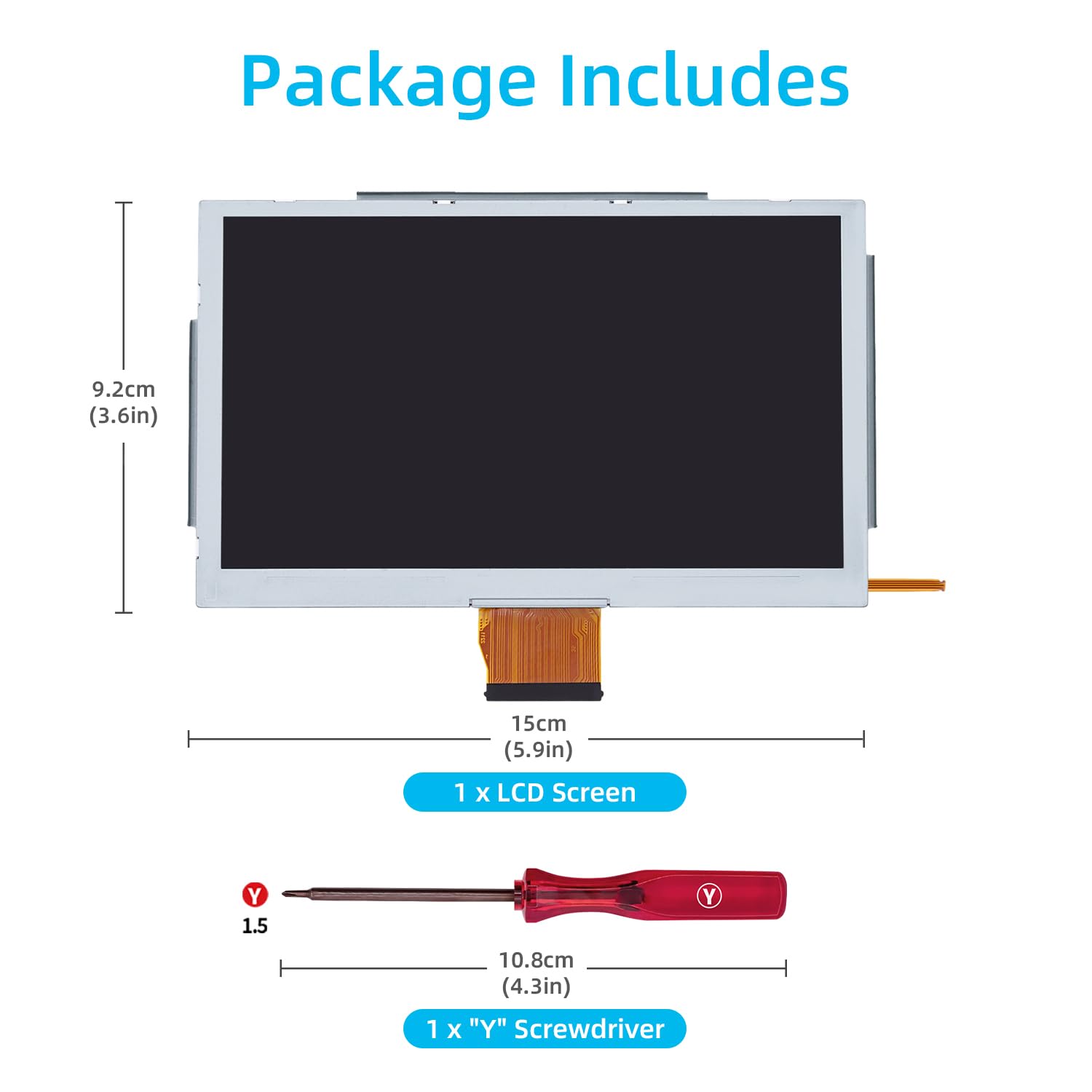 Mcbazel Display TFT a cristalli liquidi per Nintendo WII U GamePad