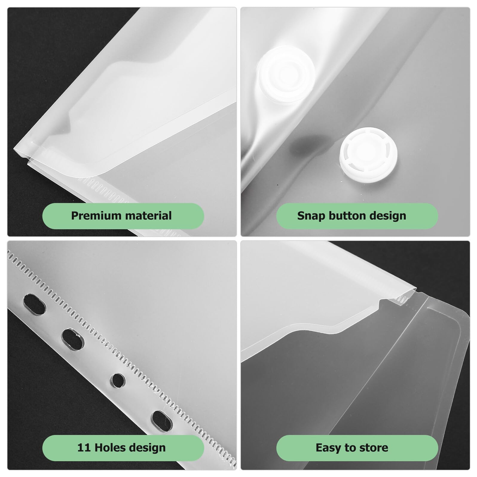 Pochettes pour Classeur A4 20 Pcs en Pp Plastique, 11 Trous