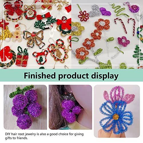 Image of 100PCS Pipe Cleaners Chenille Stem Glitter Gold Craft Pipe Cleaners | DIY Craft Fuzzy Sticks, Pipe Cleaners Bulk for Creative Handmade DIY Art Craft Decoration Supplies