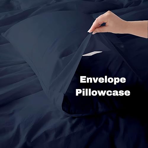 Miniatura 4 de SlumberWell Juego de sábanas de algodón de 4 piezas para cama tamaño King, suaves y transpirables, con bolsillo profundo para colchón de 12