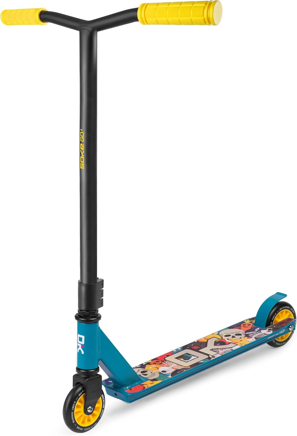 SOKE GO! Stunt Scooter Kick Scooter with ABEC 9 Ball Bearings Scooter Trick Scooter for Adults and Children Two Wheels Freestyle City Scooter 2 Wheels Load Capacity 100 kg