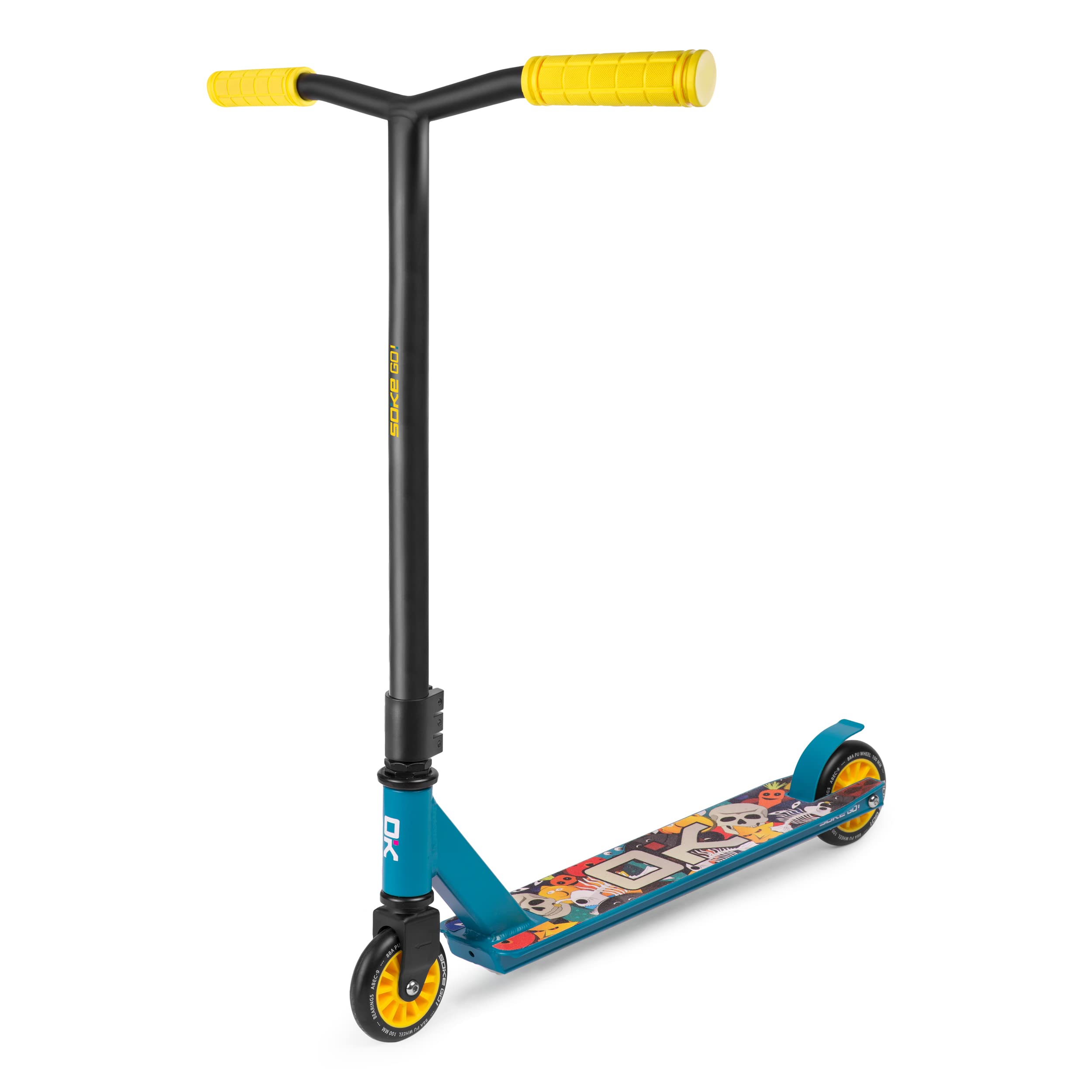 SOKE Monopattino GO! Kick-Scooter con cuscinetti a sfera ABEC 9, monopattino Trick Roller per adulti e bambini, scooter a due ruote freestyle | 2 ruote | portata 100 kg