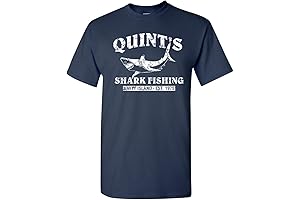 Quint's Shark Fishing Retro T-Shirt: Dive into the Jaws Experience