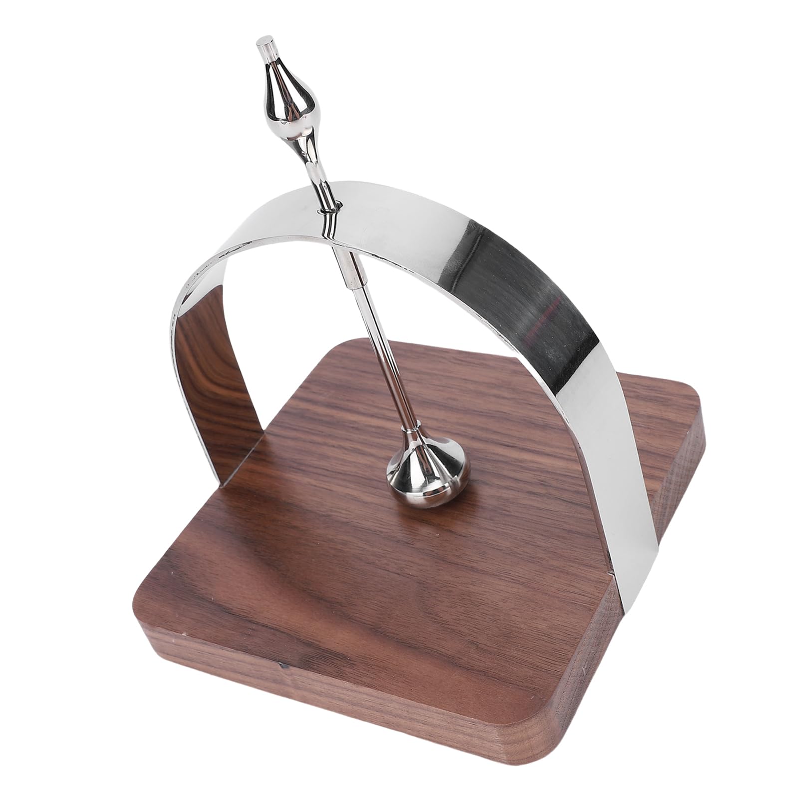 Exquisito Dispensador de Servilletas de Nogal de Acero Inoxidable, Elegante Brazo Ponderado para Comedor y Oficina
