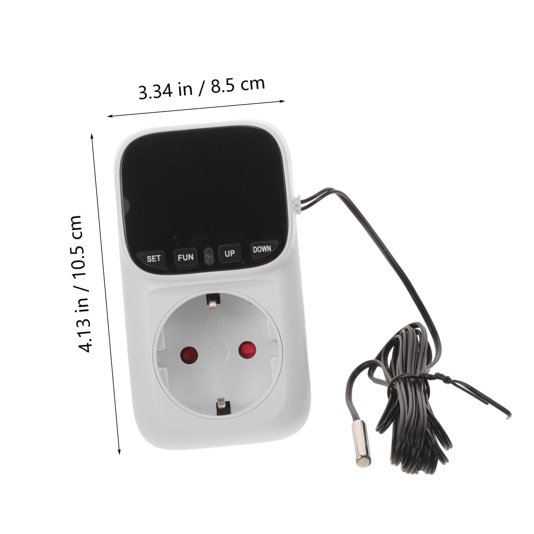 LABRIMP Enchufe Termostato Plástico con Control Inteligente de Temperatura Temporizador Protección contra Sobrecarga para Acuarios y Invernaderos Voltaje