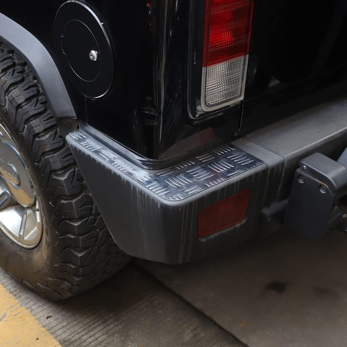 PIUGILH Fit for Hummer H2 2003-2009 Rear Bumper Corner Bezel Cover Trim Molding,Outer Bumper Protector Guard Sill Plate Cover