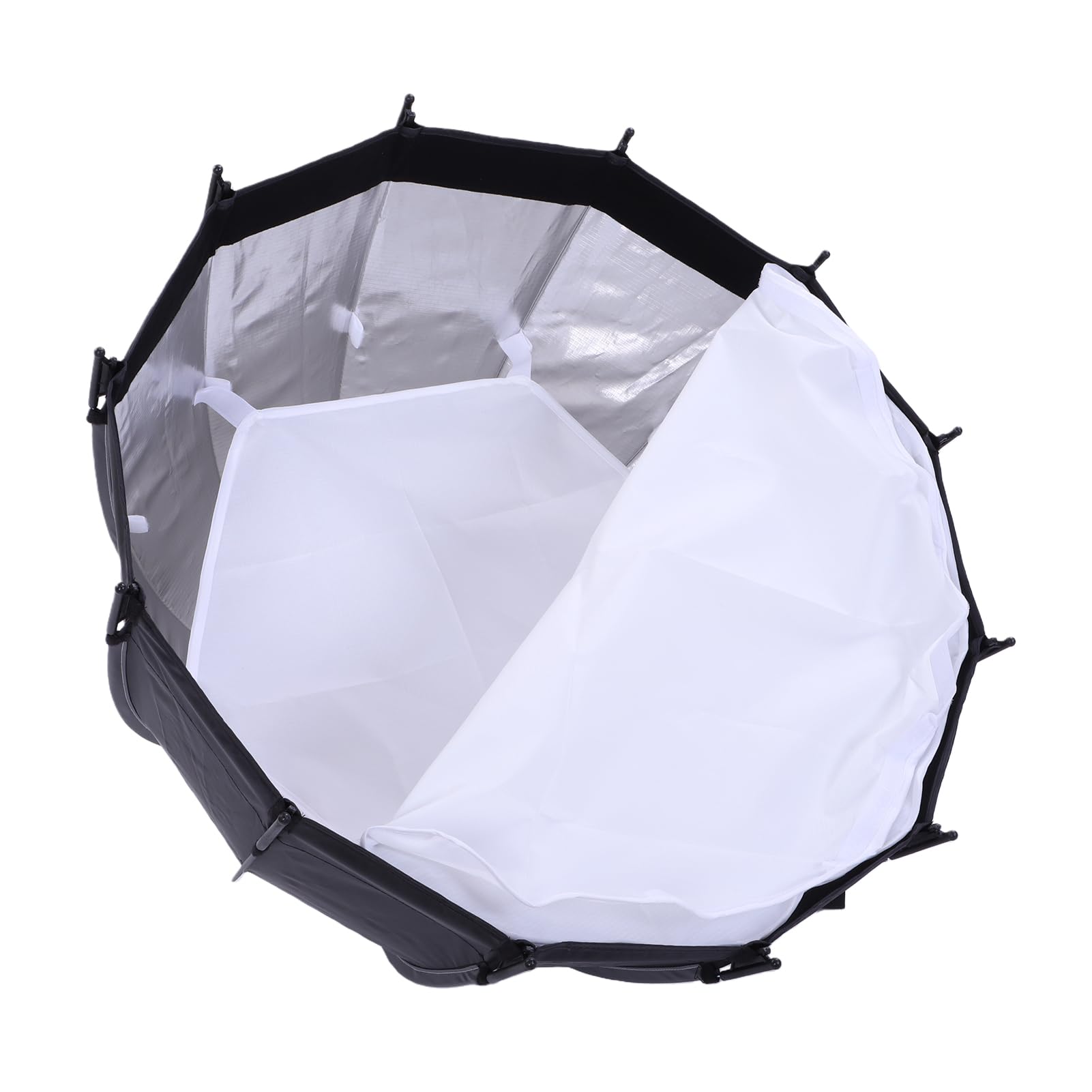 Asixxsix Softbox Parasolowy o Przekątnej 25,6 Cala, Parasol Paraboliczny z Głębokim Odblaskiem, Wideo LED z osłoną Dyfuzora, do Studia Fotograficznego, Transmisji na żywo i Podróży