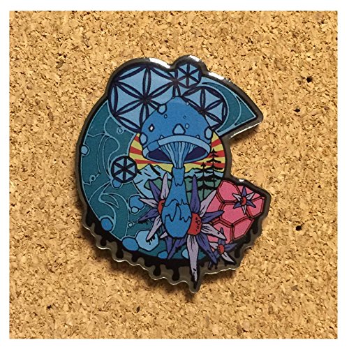 C Shaped Mushroom Blue Hat Pin - Colorado Flag C