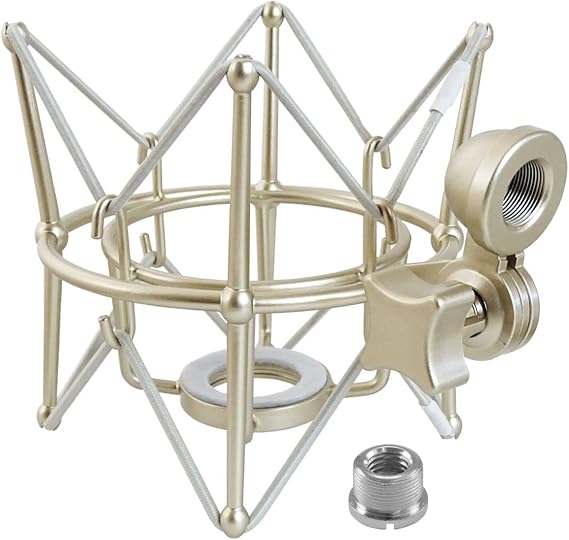 keepdrum Microphone Spider with Interchangeable Adaptor Multi Spinning for Various Microphones