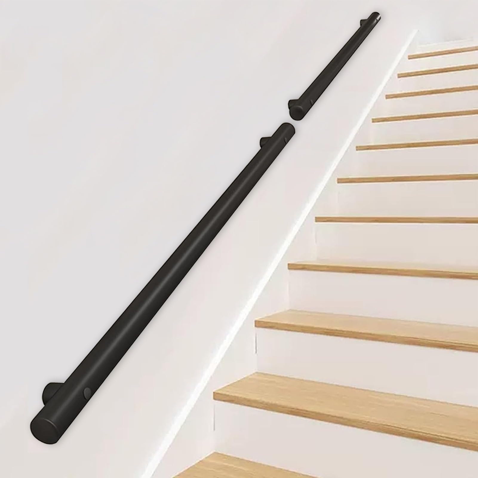 Rambarde d'escalier moderne de 80 cm avec fixation murale pour sécurité intérieure
