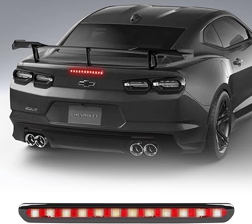 Camaro - Tercera luz de freno LED, luz de freno central trasera de montaje alto para Chevy Chevrolet Camaro Gen6 2016 2017 2018 2019 2020 (1 unidad)