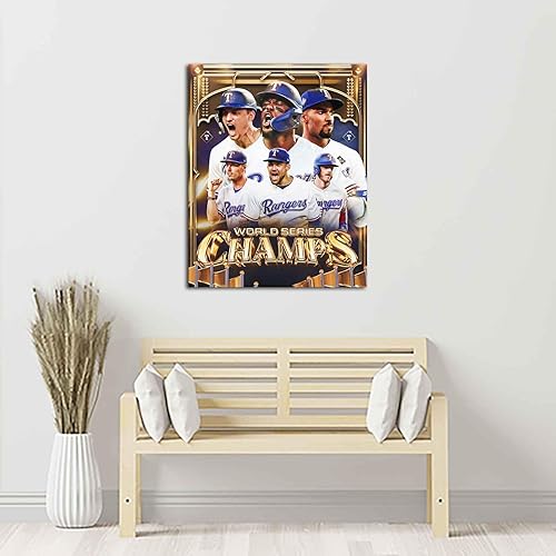 Miniatura 3 de Póster de Texas City Rangers Champions 2023, lienzo de la serie mundial de béisbol, arte para la pared, regalos de la colección de fanáticos