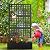 Elevens Metal Planter with Trellis, Trellis with Planter Box & Privacy Screen, Outdoor Raised Garden Bed for Climbing Plants, Trellis Planter Box with Drainage Hole (71"x35"x16")