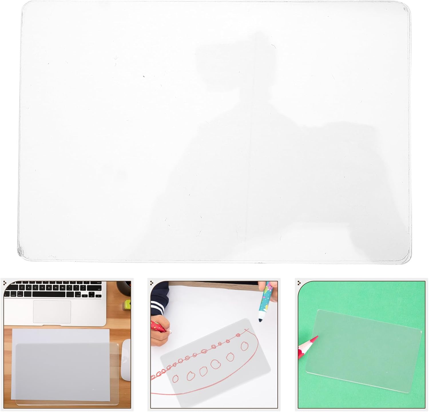 VICASKY 3pcs Acrylic Cutting Mats for Crafting and Art Projects, Non-slip Lightweight Die Cutting Stamping Pads with Smooth Surface and Stable Platform for Precise Paper Carving