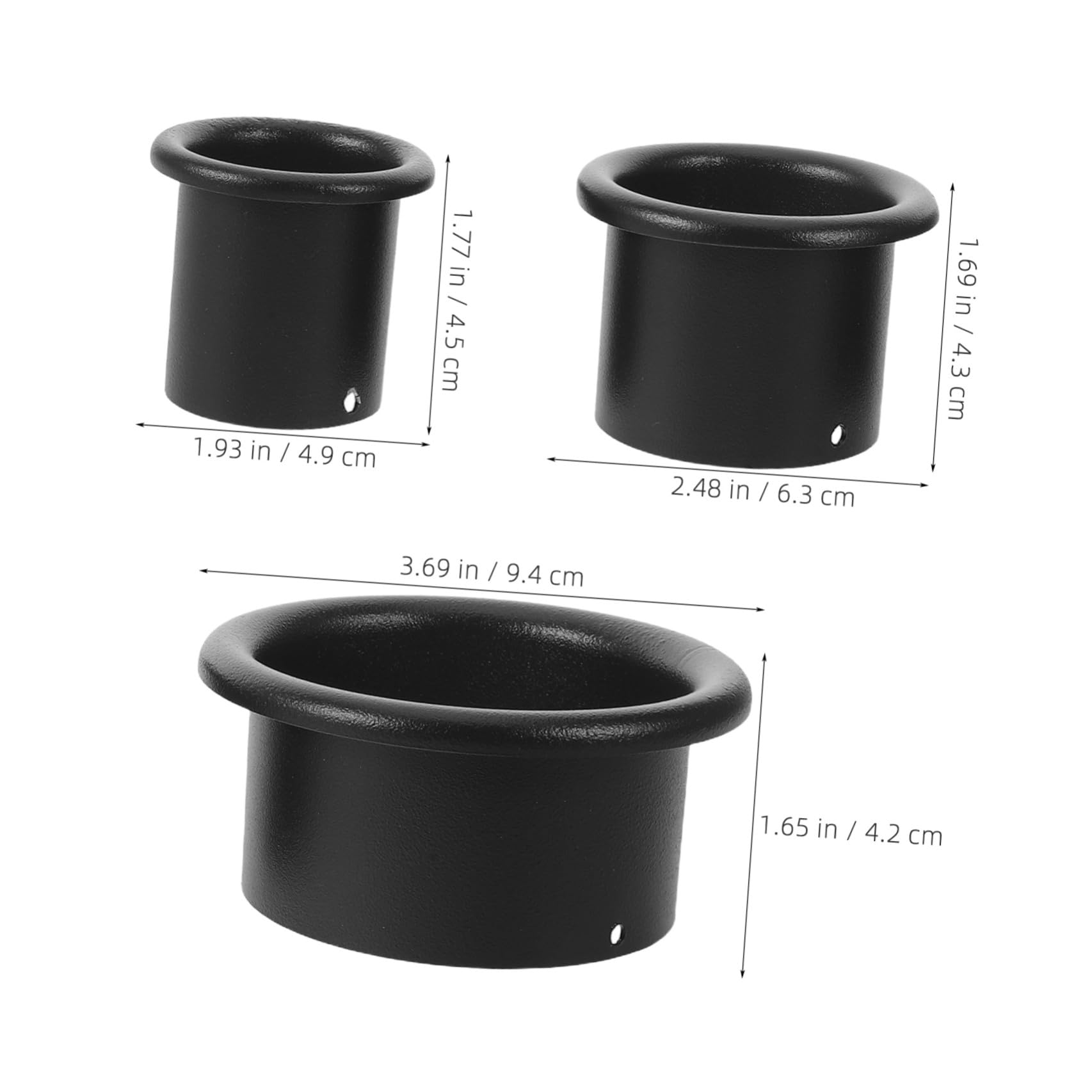 Artibetter Soporte para Secador de Pelo y Organizador para Accesorios de Peinado 6 Piezas de Acero Inoxidable Negro Soporte Estable para Tubo de Viento en Barbería o Mesa