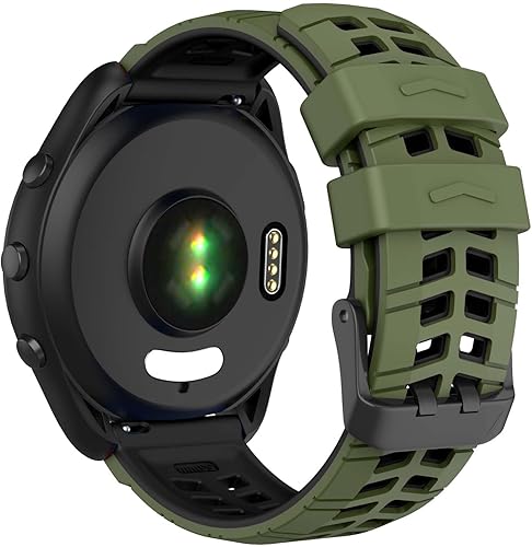 Miniatura 1 de ISABAKE Compatible con Garmin Vivoactive 4Venu 2Forerunner 245 255 265 Bandas, correa de silicona deportiva para Samsung Galaxy Watch 3 1.772