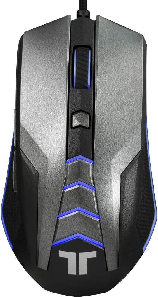 TRITTON 5000DPI Wired Gaming Mouse with RGB LED Breathing Light, 4 Levels DPI Adjustment Ergonomic Gaming Mice for PC, Mac, Laptop