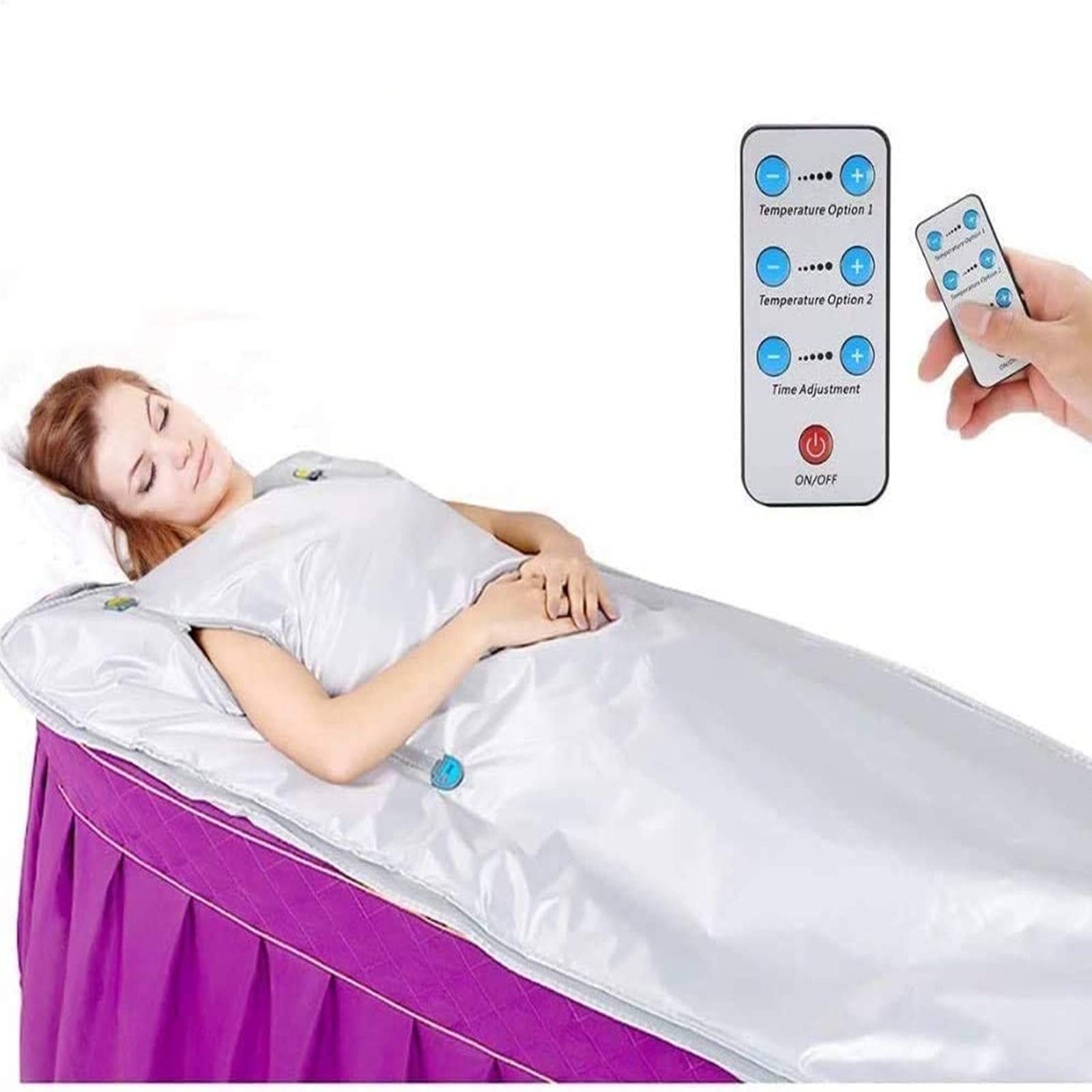 Oxford Coperta per Sauna infrarossi con Cerniera, Far-Infrared (FIR) Sauna da Casa Portatile Infrarossi Lontani con Telecomando per Disintossicazione e Fisioterapia 650W