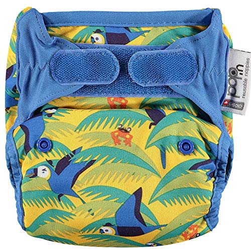 Close Pop-In Pañal de Tela Reutilizable, Multicolor (Parrot), 3.18-16 kg