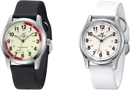 ManChDa Reloj de enfermera para enfermera, reloj médico de enfermería, reloj de enfermería para mujer, reloj de silicona para enfermera, reloj de