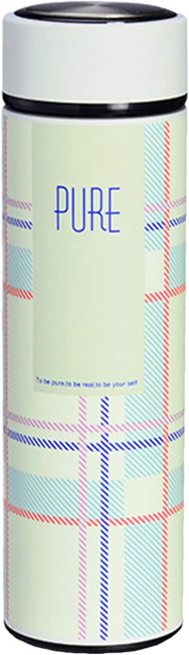 Kids MandiDouble Wall Stainless Steel Water Bottle with Drainer, Perfect for Indoor Office Outdoor Sports (Pure)