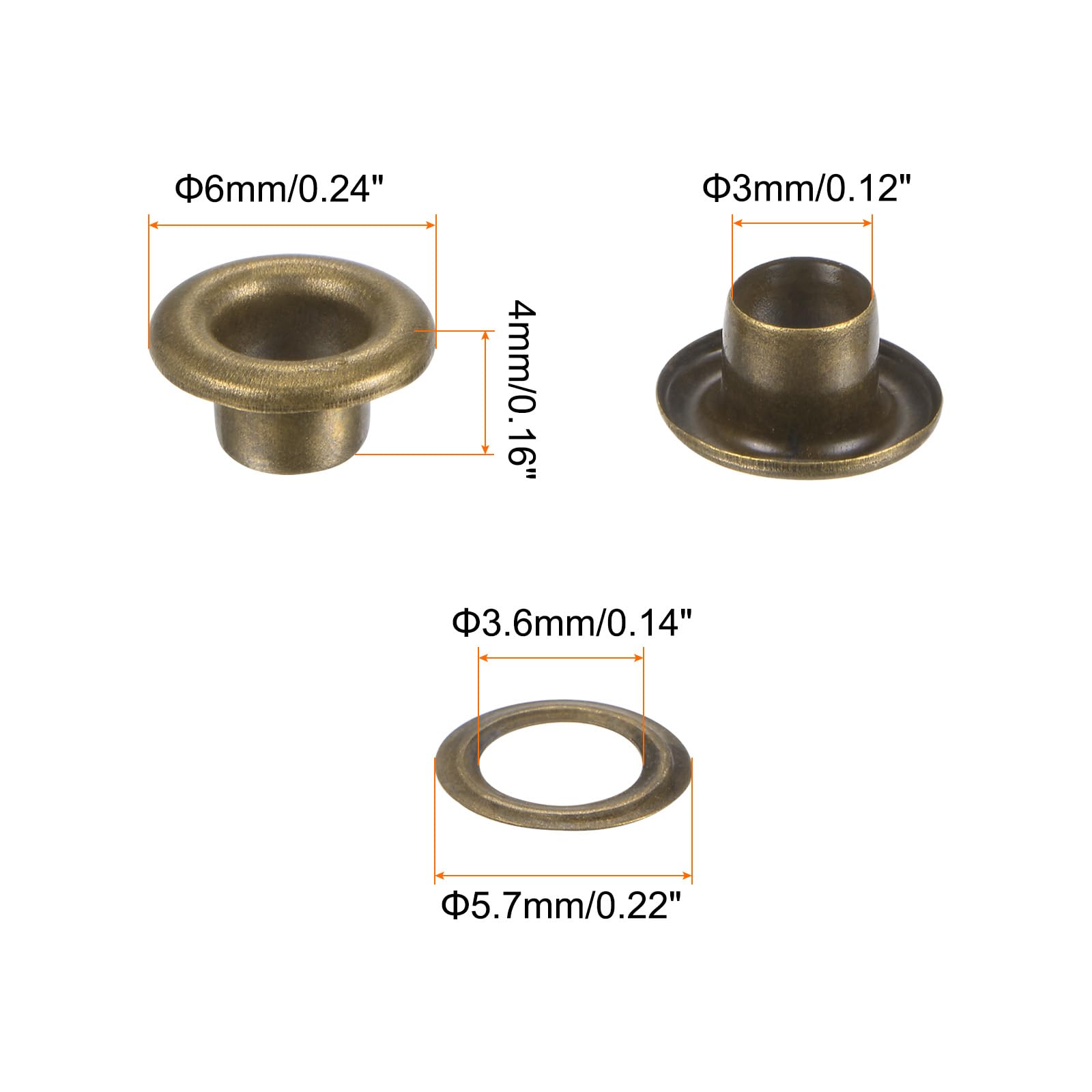 Set Pinza Occhiellatrice Con 100 Occhielli Argento - Per Pelle, Tessuti, Teloni, Facile Da Usare Con Guida Regolabile - Foto 7