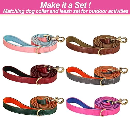 Miniatura 7 de KINYABLUE Collares personalizados para perros extragrandes, collar de cuero acolchado de neopreno suave, collar de perro personalizado con placa de